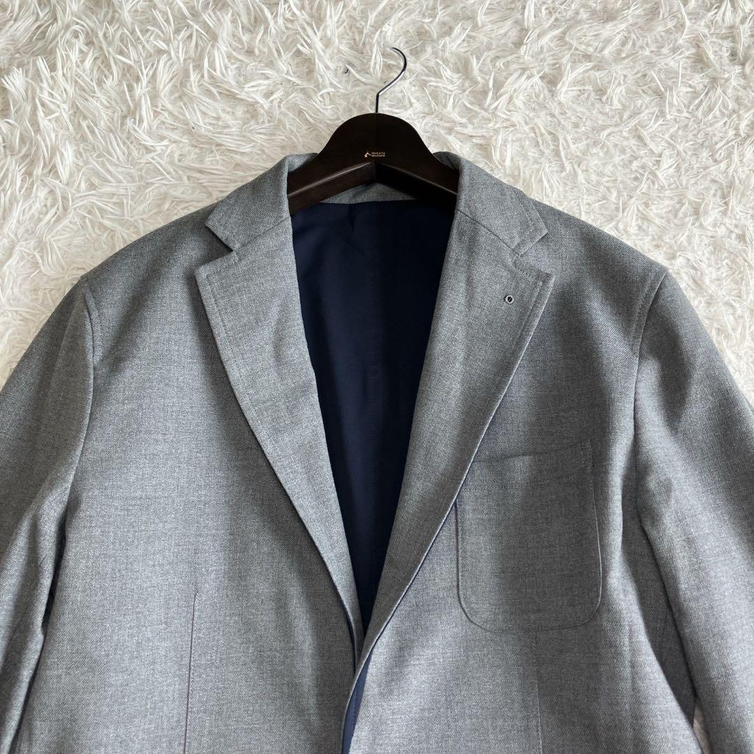 ◎極美品 ソフネット L リバーシブル ネイビー×グレー ジャケパン きれいめ