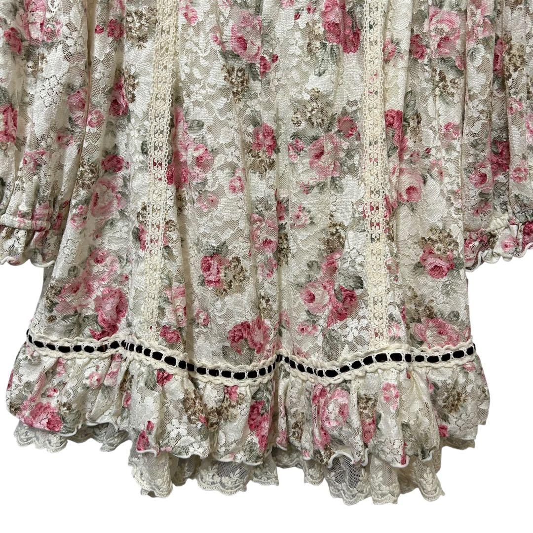 LIZ LISA リズリサ 花柄レースワンピース オフショルダー