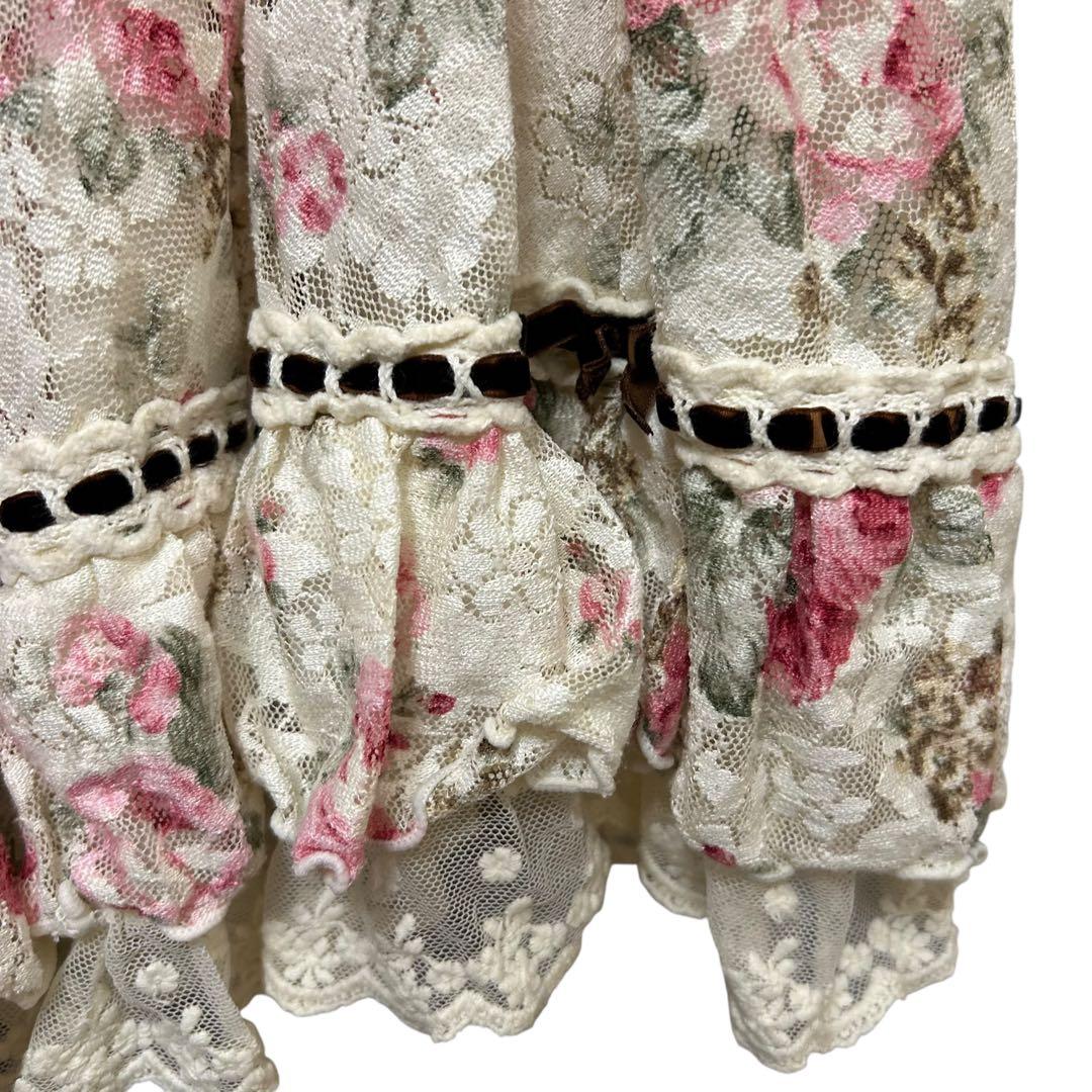 LIZ LISA リズリサ 花柄レースワンピース オフショルダー