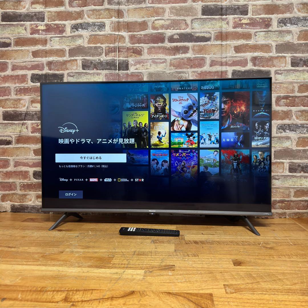 ハイセンス 43V型 液晶テレビ 4Kチューナー内蔵 43A65H 動画アプリ○