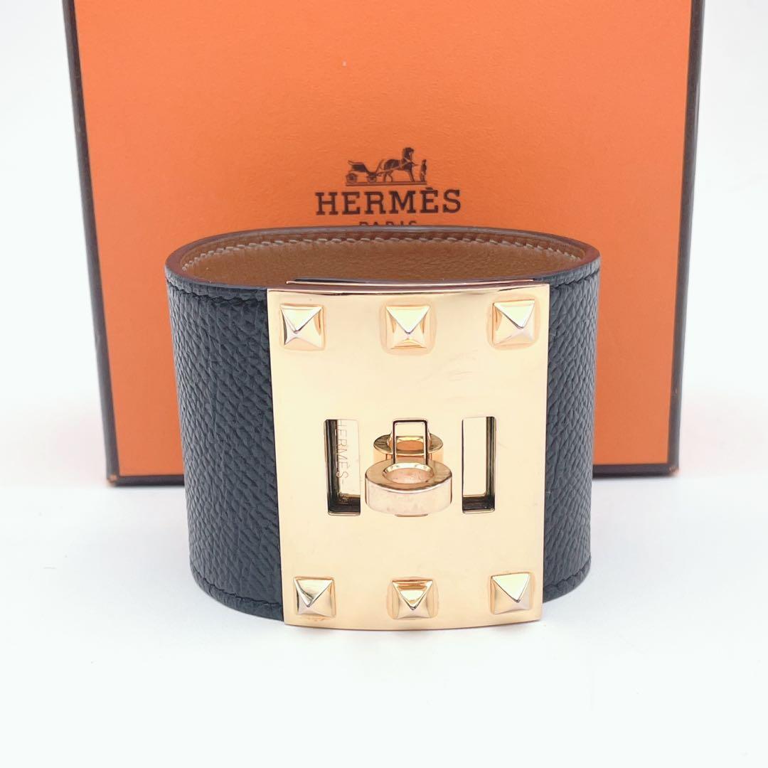 ✨️美品✨️エルメス ケリードッグ ブレスレット バングル ゴールド レザー S
