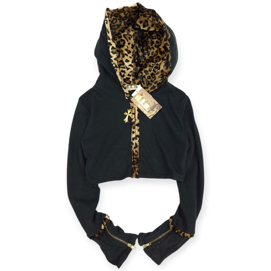 【新品】d.i.a. レオパード 豹柄 短丈 ショート丈 ジップパーカー Y2K