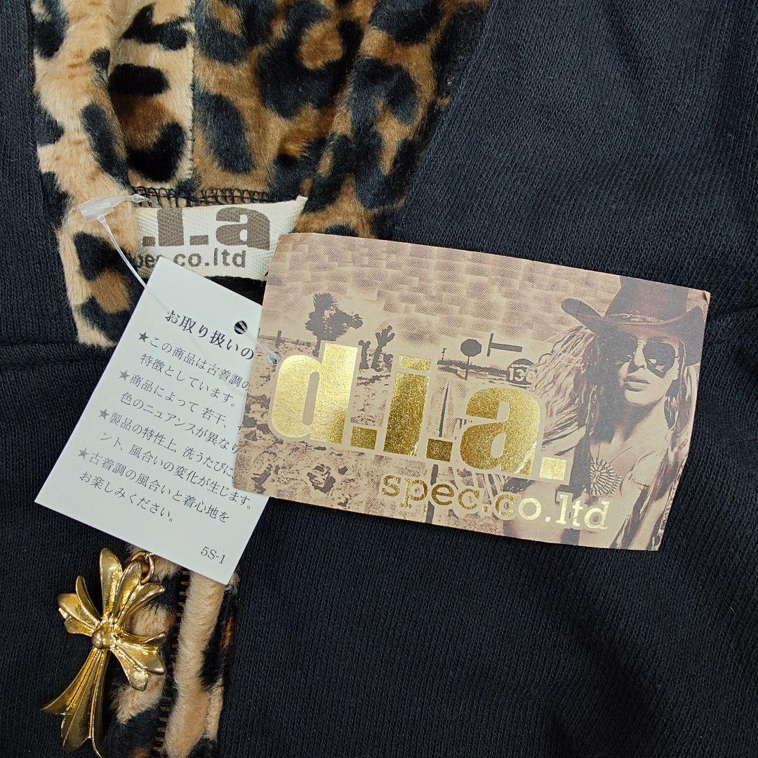 【新品】d.i.a. レオパード 豹柄 短丈 ショート丈 ジップパーカー Y2K