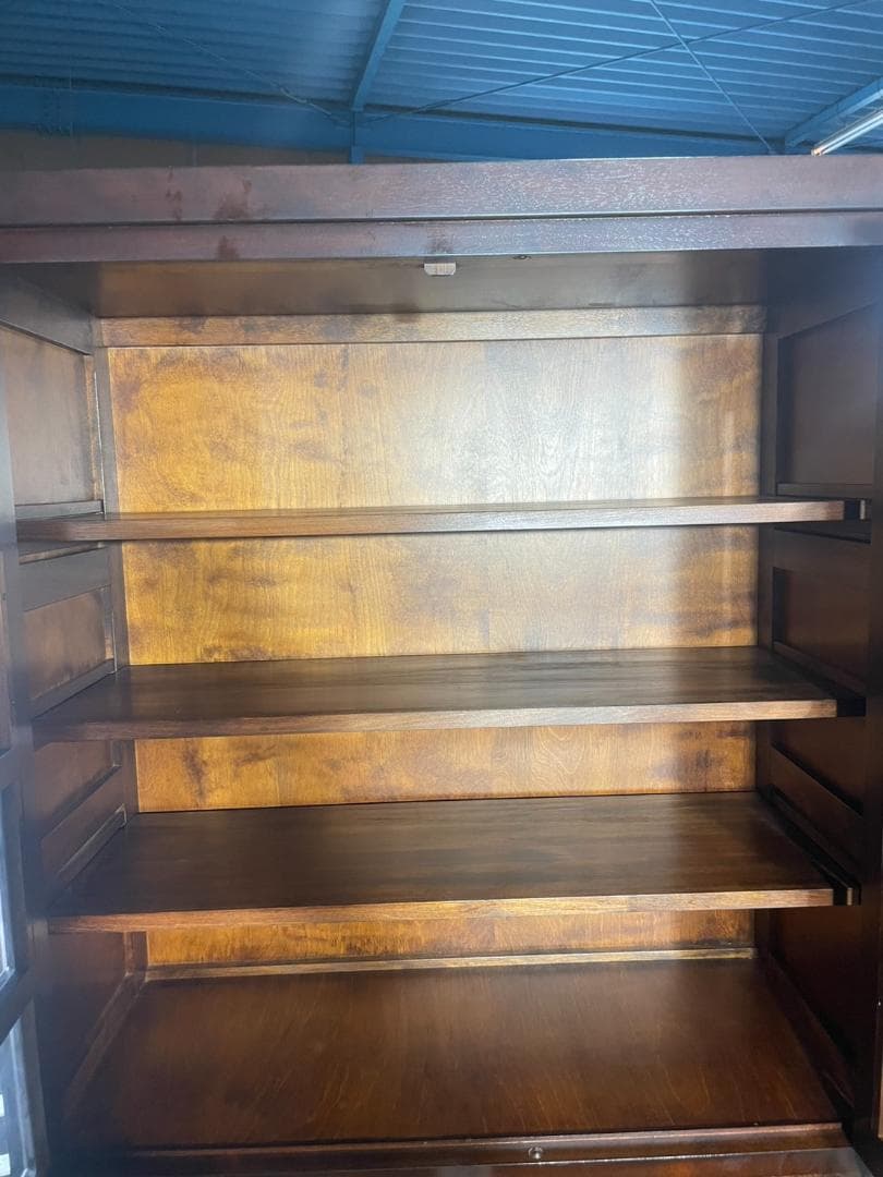 J716 松本民芸家具 食器棚 飾り棚 アンティーク家具 キャビネット