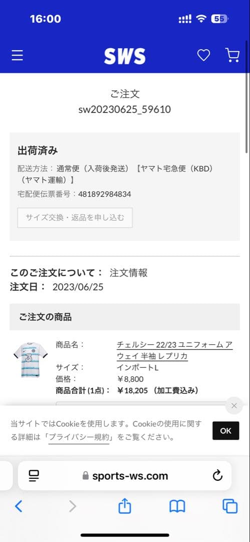 正規品 チェルシーFC ギャラガー 23番 ユニフォーム Lサイズ
