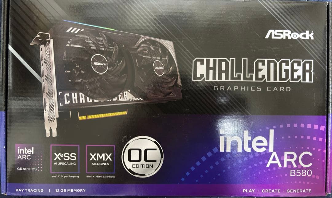 グラフィックボード・グラボ・ビデオカード ASRock CHALLENGER intel ARC B580