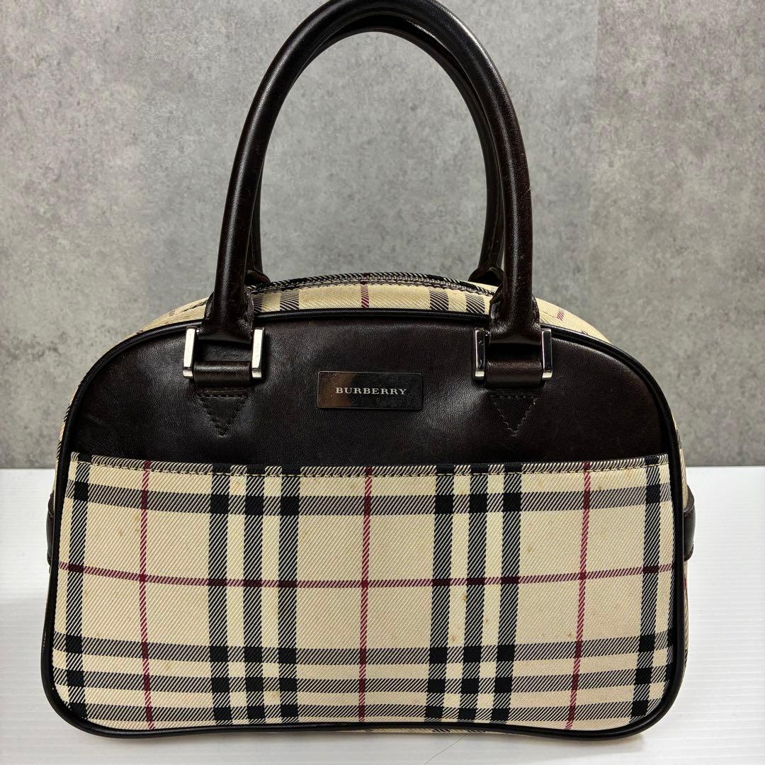 公*o様 美品✨BURBERRY ノバチェック ロゴプレート ハンドバッグ 自立