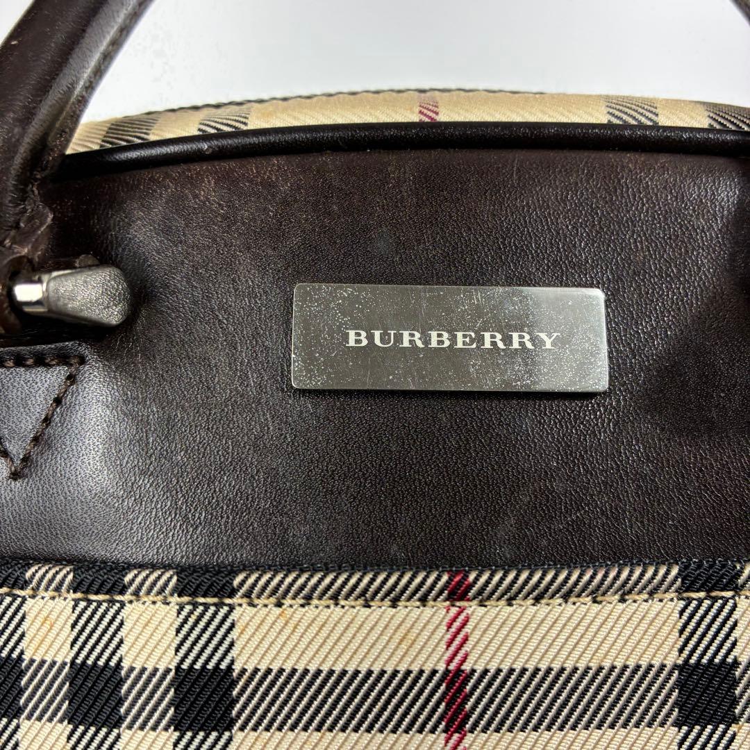 公*o様 美品✨BURBERRY ノバチェック ロゴプレート ハンドバッグ 自立