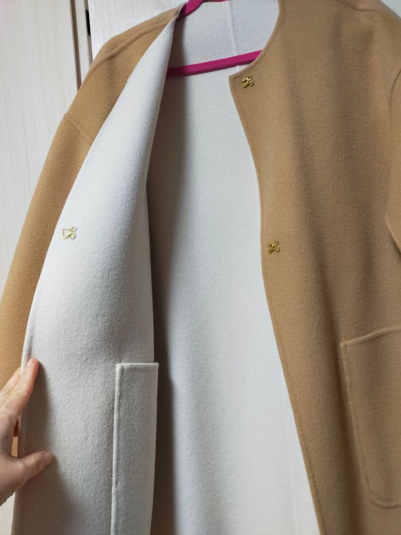 バイカラーリバーミドルコート☆36