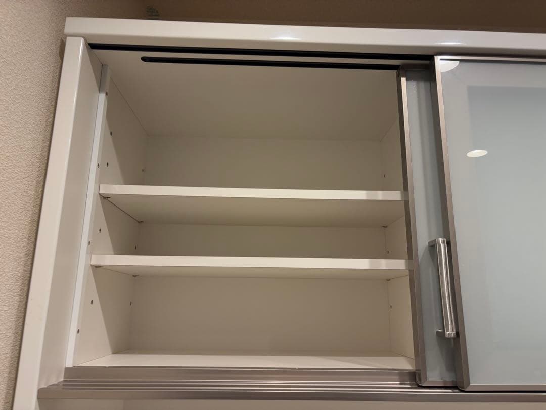 ホワイト木目調収納キャビネット　ニトリ　幅120