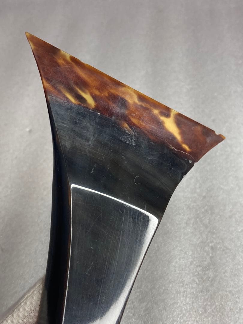 津軽三味線 大きめ 撥 バチ 本鼈甲 黒水牛 一枚甲 天然素材 和楽器