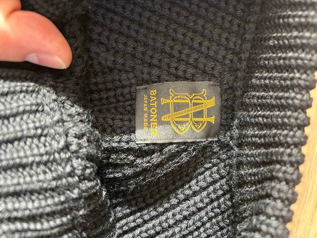 BATONER 黒 ブラック ローゲージセーター Size 2