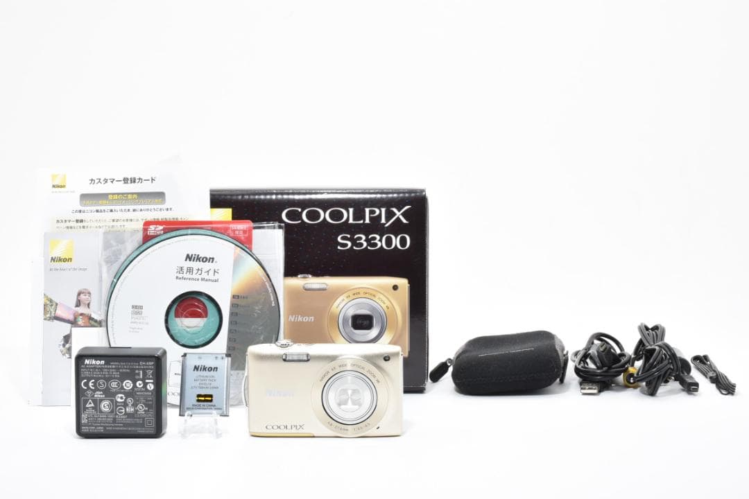 【美品 元箱・ケース付き】ニコン Nikon COOLPIX S3300