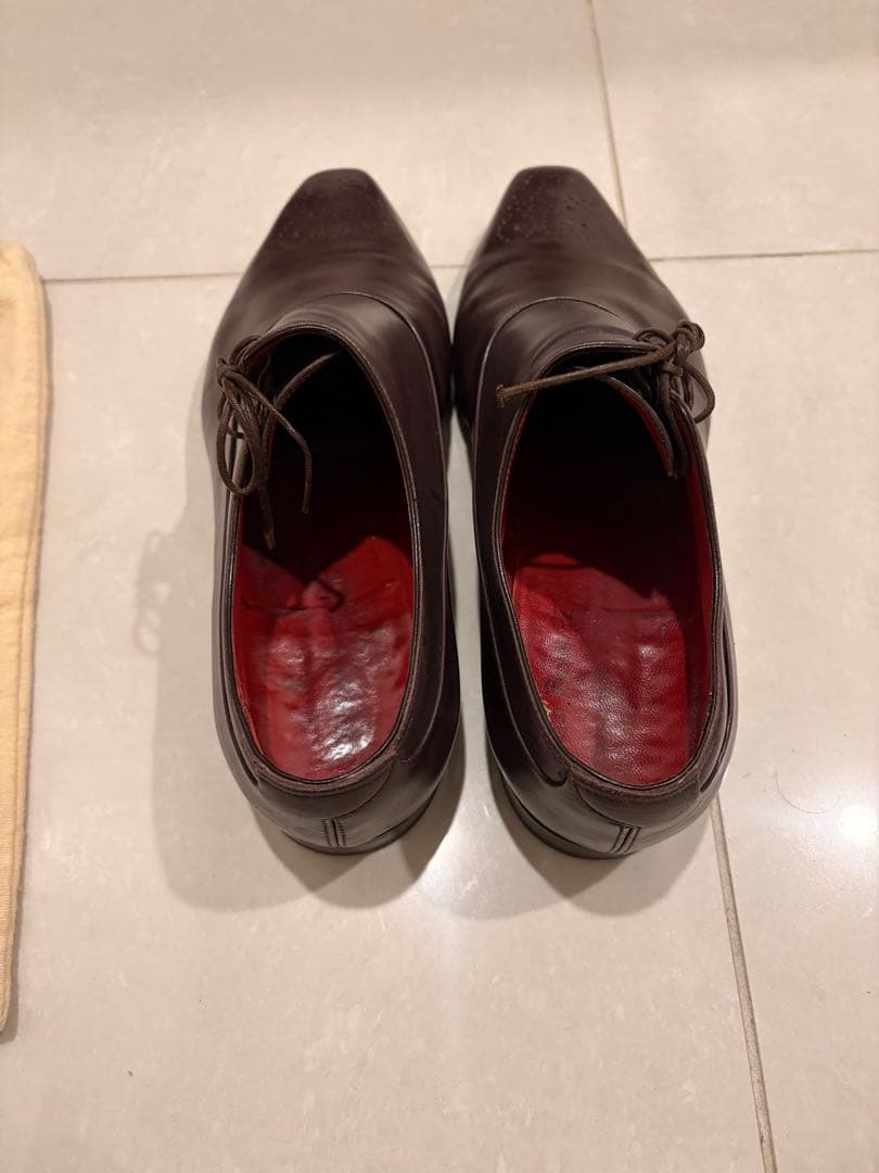 r*a様 【美品】エンツォ ボナフェ サイドレース レザーシューズ サイズ8