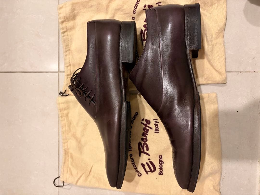 r*a様 【美品】エンツォ ボナフェ サイドレース レザーシューズ サイズ8