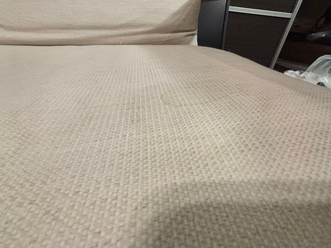 2/1まで限定　たのめる便　無印ホワイト 木製フレームソファ 2人掛け