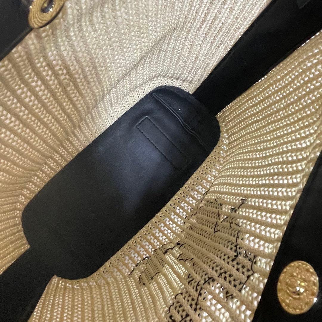 Leilian レリアン カゴバッグ ポーチ付き Disney ミッキー 極美品