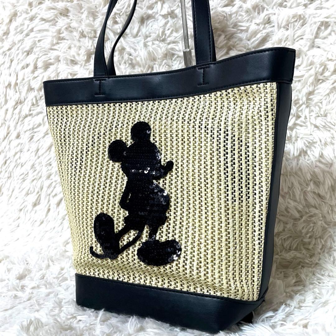 Leilian レリアン カゴバッグ ポーチ付き Disney ミッキー 極美品
