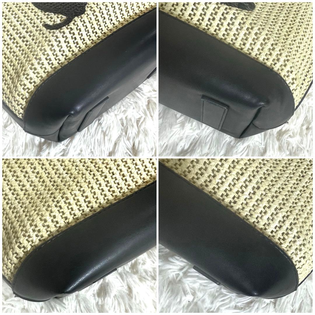 Leilian レリアン カゴバッグ ポーチ付き Disney ミッキー 極美品