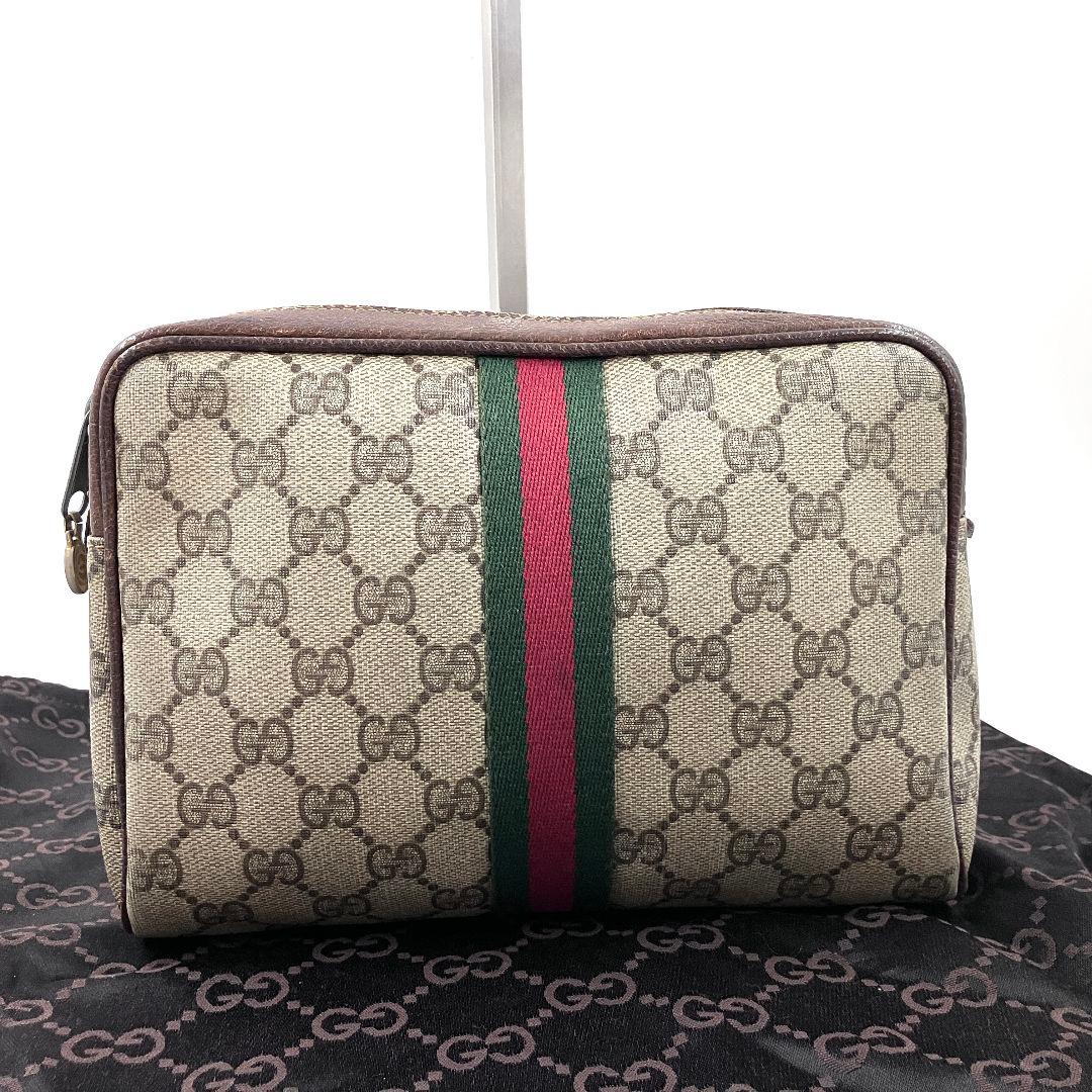 グッチ 3044 オールドグッチ セカンドバッグ シェリー GGスプリーム