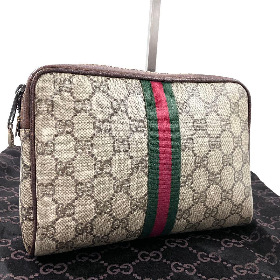 グッチ 3044 オールドグッチ セカンドバッグ シェリー GGスプリーム