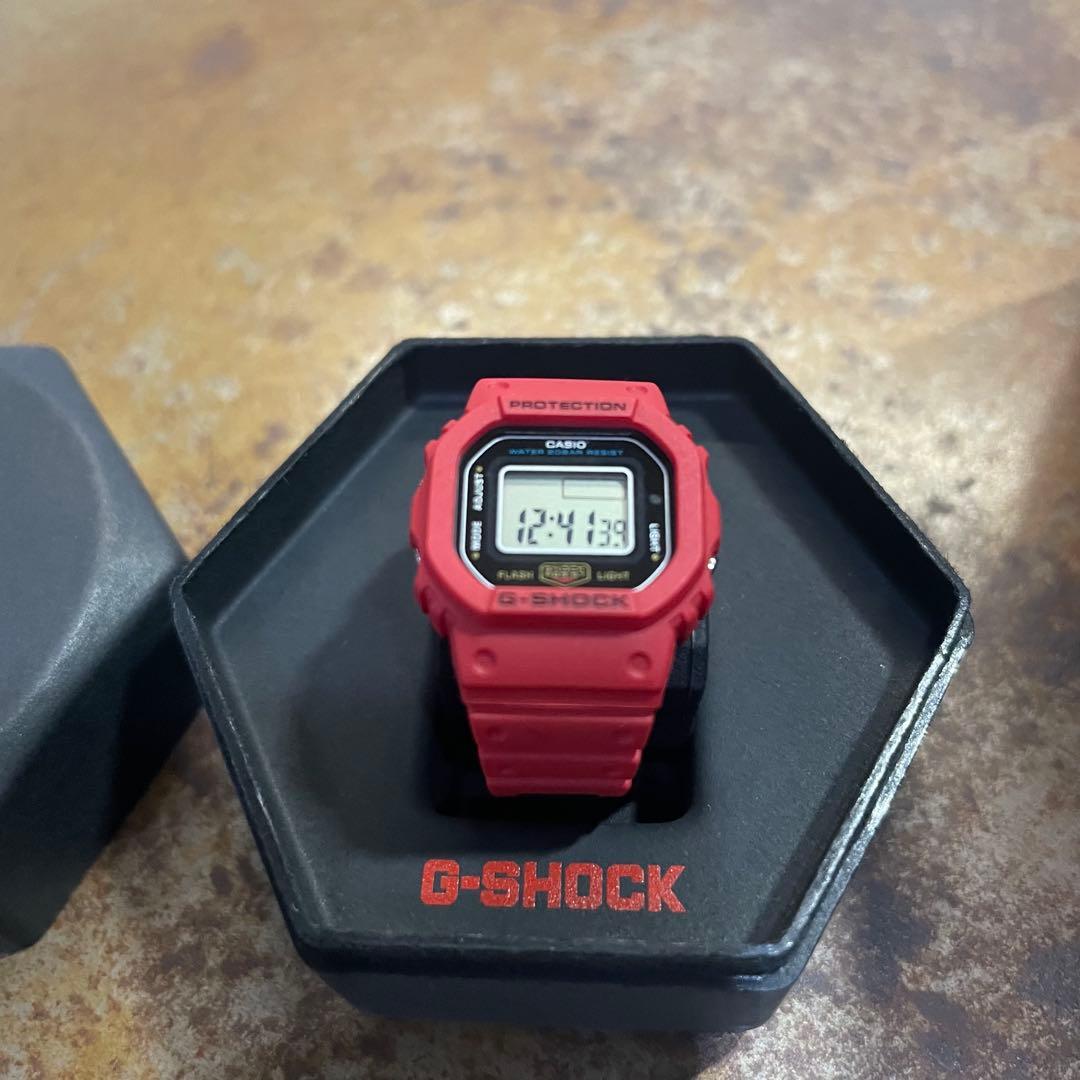 CASIO G-SHOCK nano DWN-5600-1JR 指輪 時計　赤