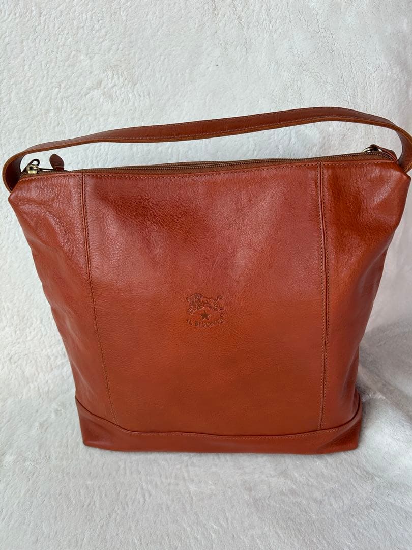 るみIL BISONTE レザーショルダートートバッグ キャメル