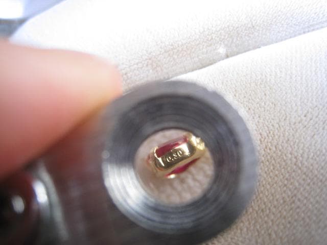 ☆素敵！きらきら絶品天然ルビー0.30ct k18金イエローゴールドペンダント