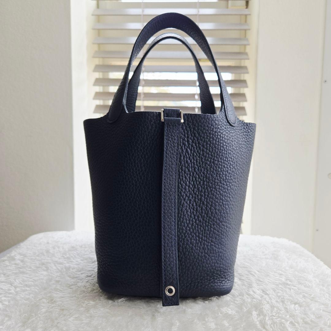 HERMES 美品 エルメス ピコタンロック PM ネイビー 2021年 Z刻印