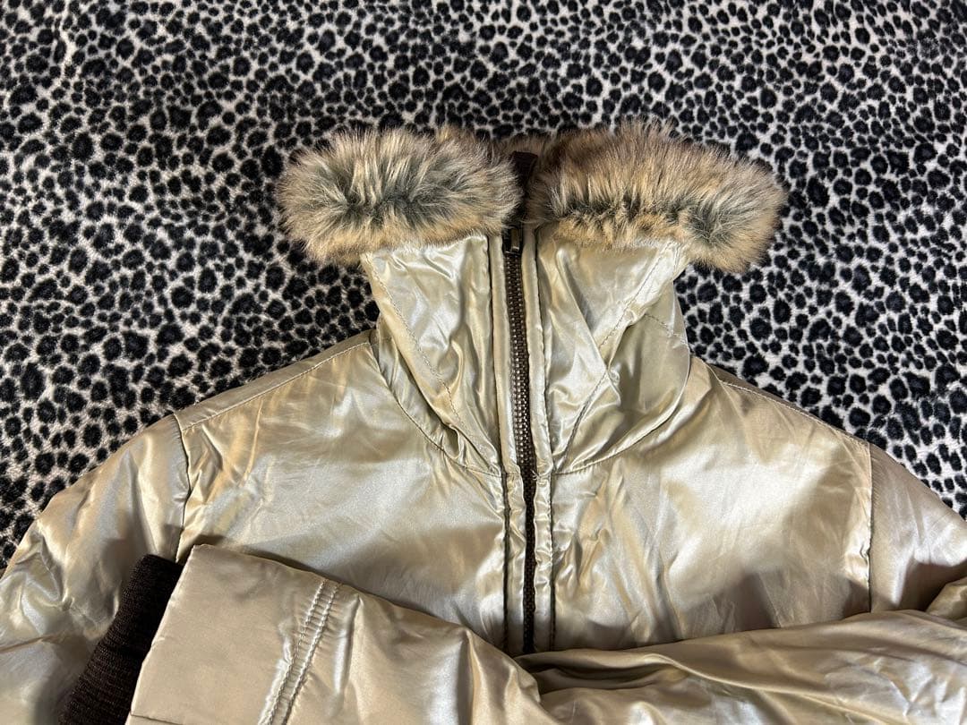 MISS SIXTY ゴールド ファー付きジャケット S