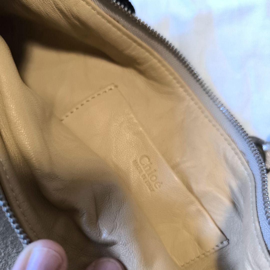 Chloe　クロエ　ベージュスエードバッグ　クローバーチャーム