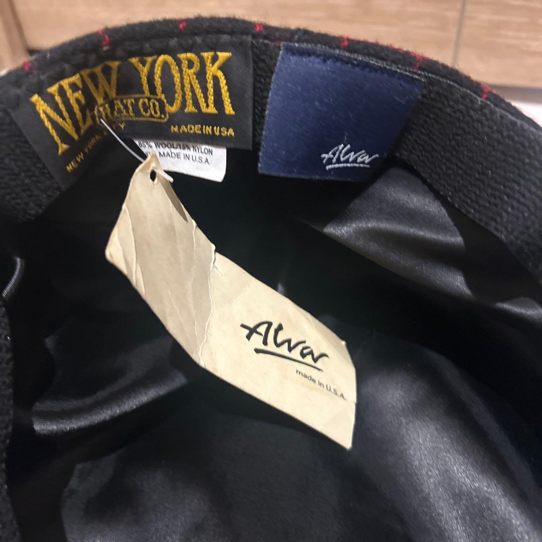 ニューヨークハット　Alvar ウール チェック柄 ベレー帽