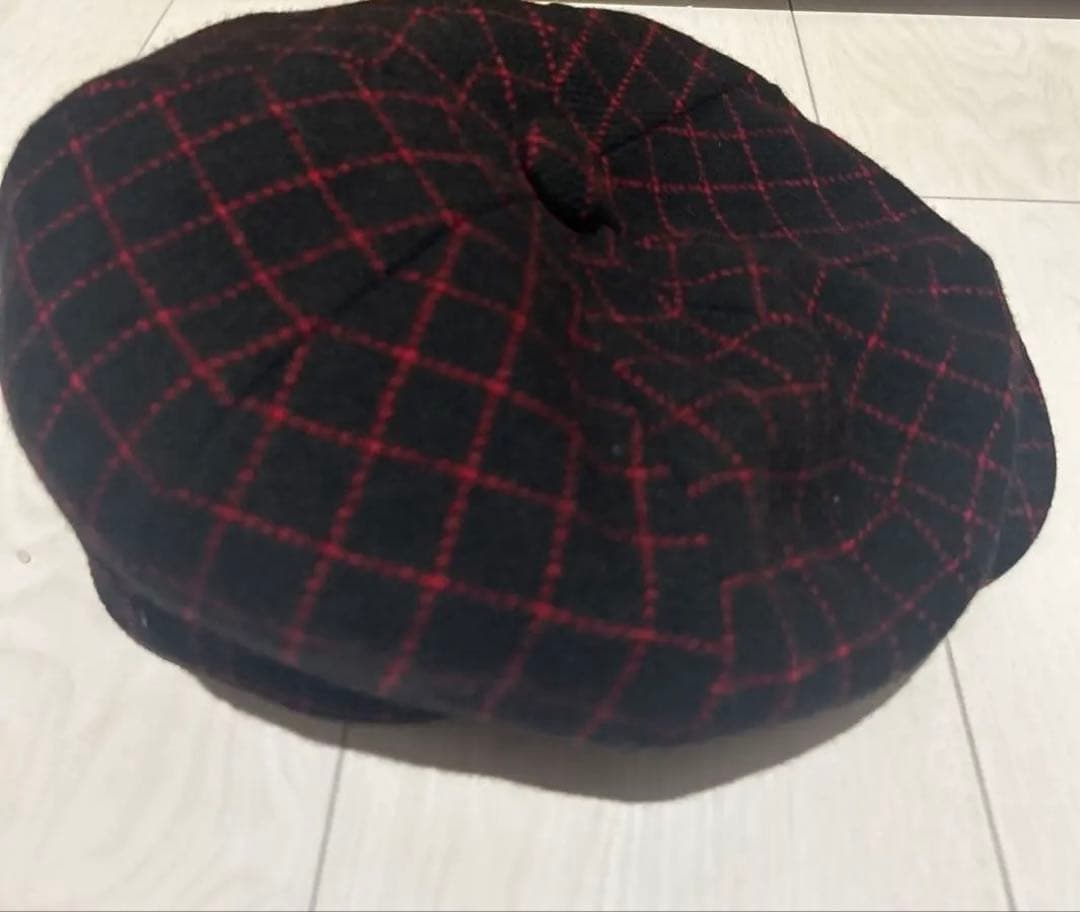 ニューヨークハット　Alvar ウール チェック柄 ベレー帽