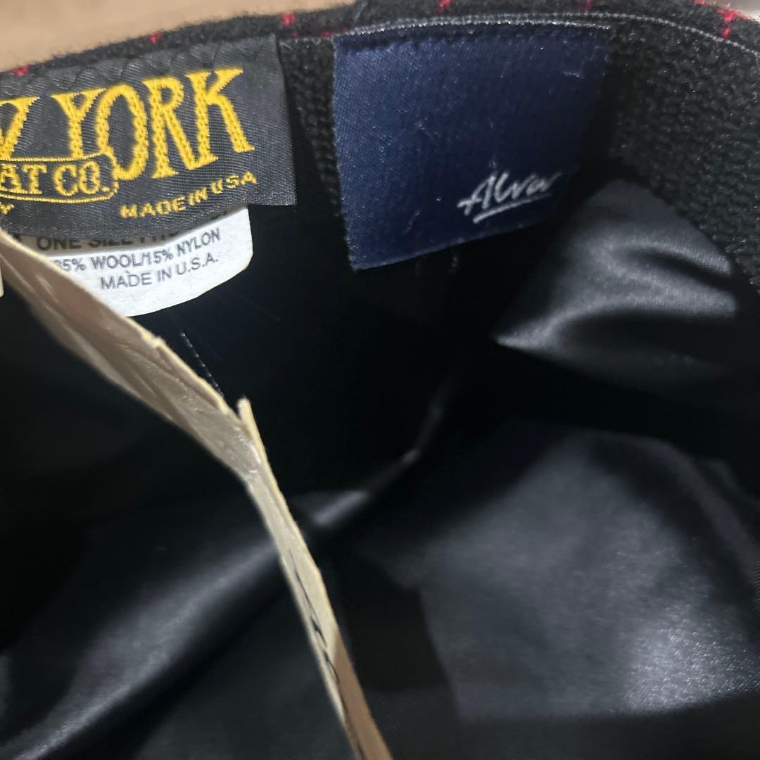 ニューヨークハット　Alvar ウール チェック柄 ベレー帽