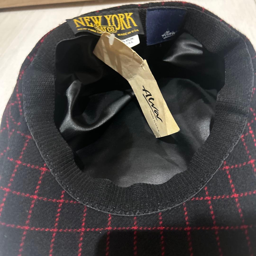 ニューヨークハット　Alvar ウール チェック柄 ベレー帽