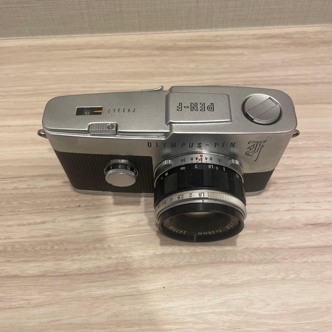 フィルムカメラ OLYMPUS PEN F F.zuiko Auto-s 1:1.8 f38mm