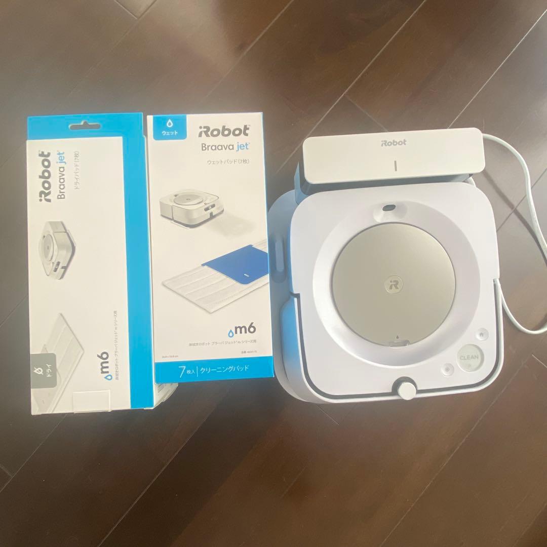 iRobot Braava jet m6 本体 クリーニングパッド付き　ブラーバ