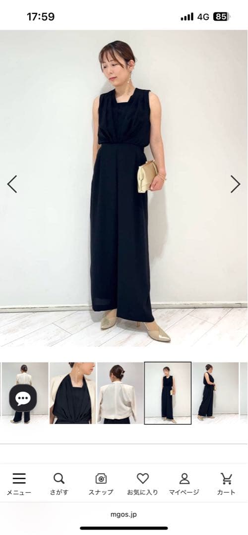 AIMER ブラック オールインワン　ドレス