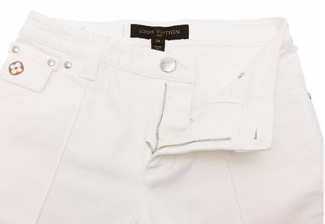 極美品 LOUIS VUITTON ヴィトンハーフパンツ ホワイト白ロゴ 38