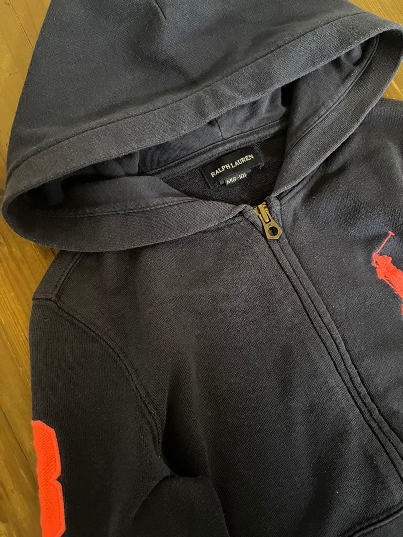 ラルフローレン　ビッグポニー　パーカー　　　刺繍入り　ネイビー