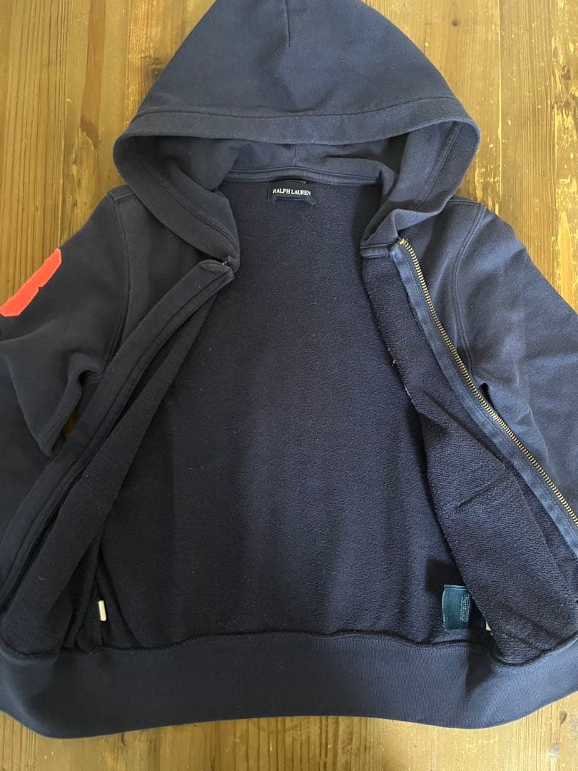 ラルフローレン　ビッグポニー　パーカー　　　刺繍入り　ネイビー