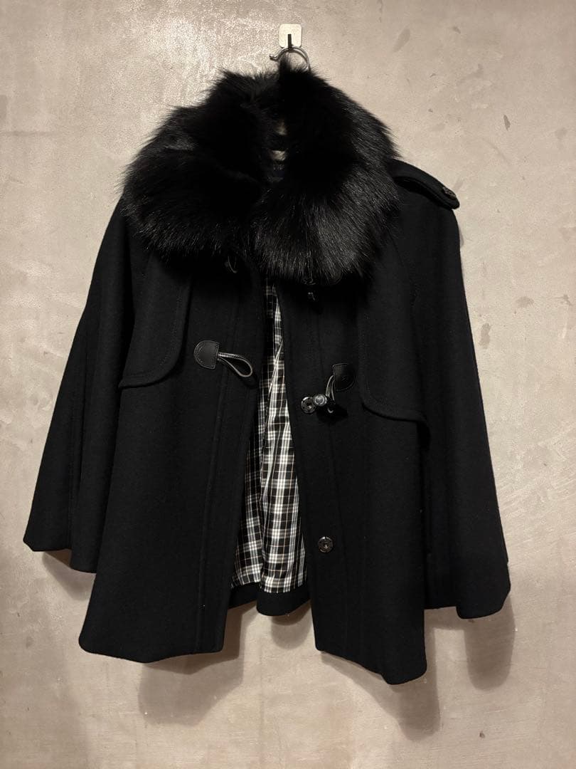 美品 BURBERRY BLUE LABEL バーバリーケープコート ポンチョ