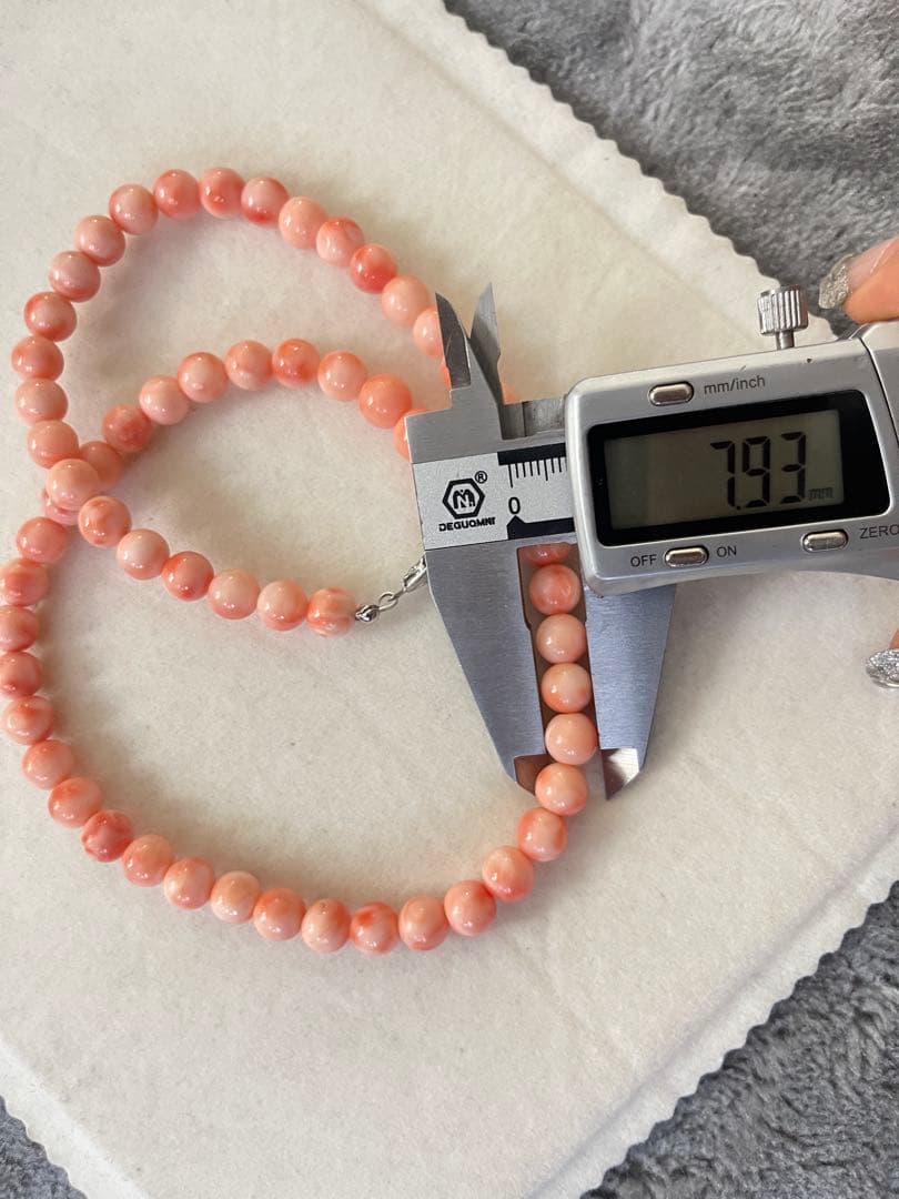 珊瑚サンゴネックレス8.4mm、重约41.5g