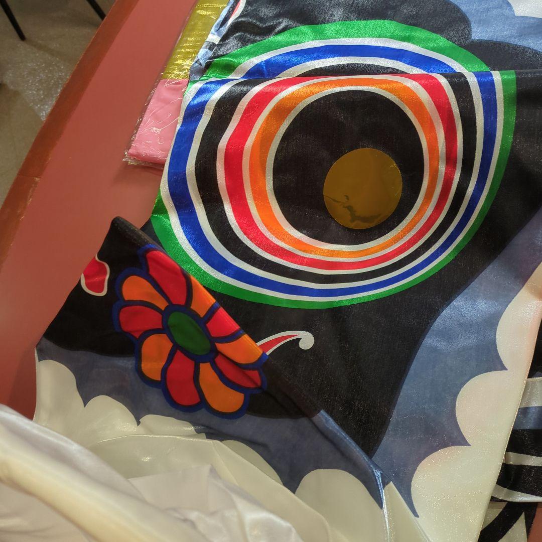 日本鯉、５色吹き流し5m、黒鯉5m、青鯉3m（ おまけ金具付）　単品　鯉のぼり用