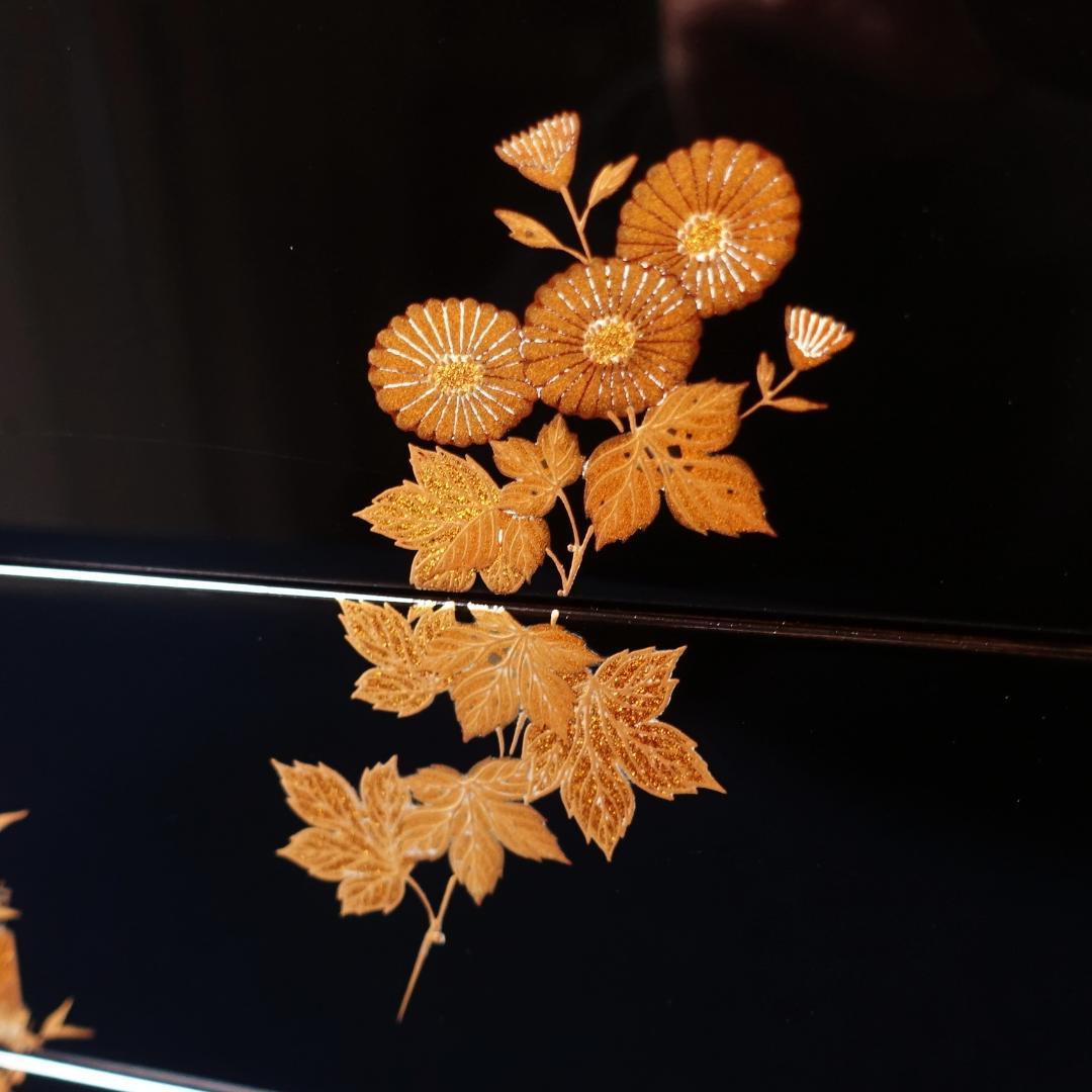 極細密画の本金蒔絵 輪島塗師 耕雲 川口浩文 五節句蒔絵 三段重箱 共箱付