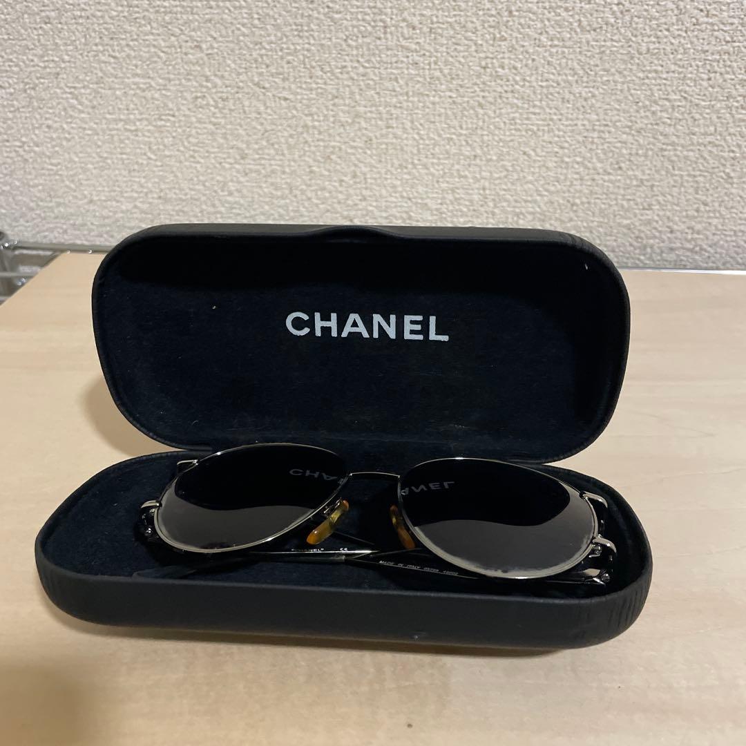 【希少】CHANEL グレー サングラス ケース付き