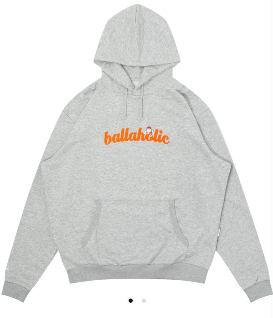 ballaholic Logo Sweat Hoodie グレー/オレンジ