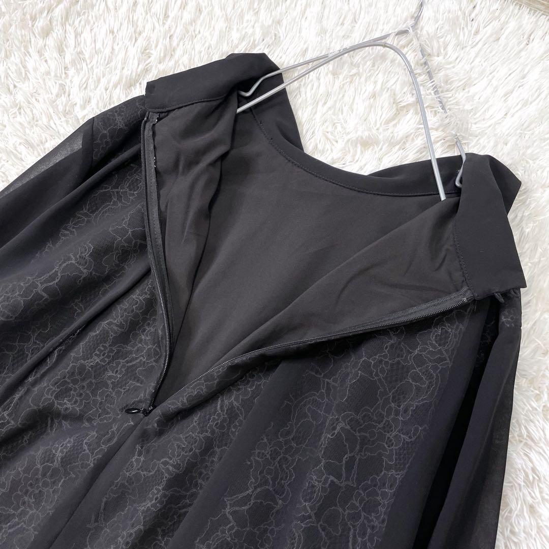 美品✨️ネイナ Neina パーティーワンピース 重ね レース フォーマル 3L