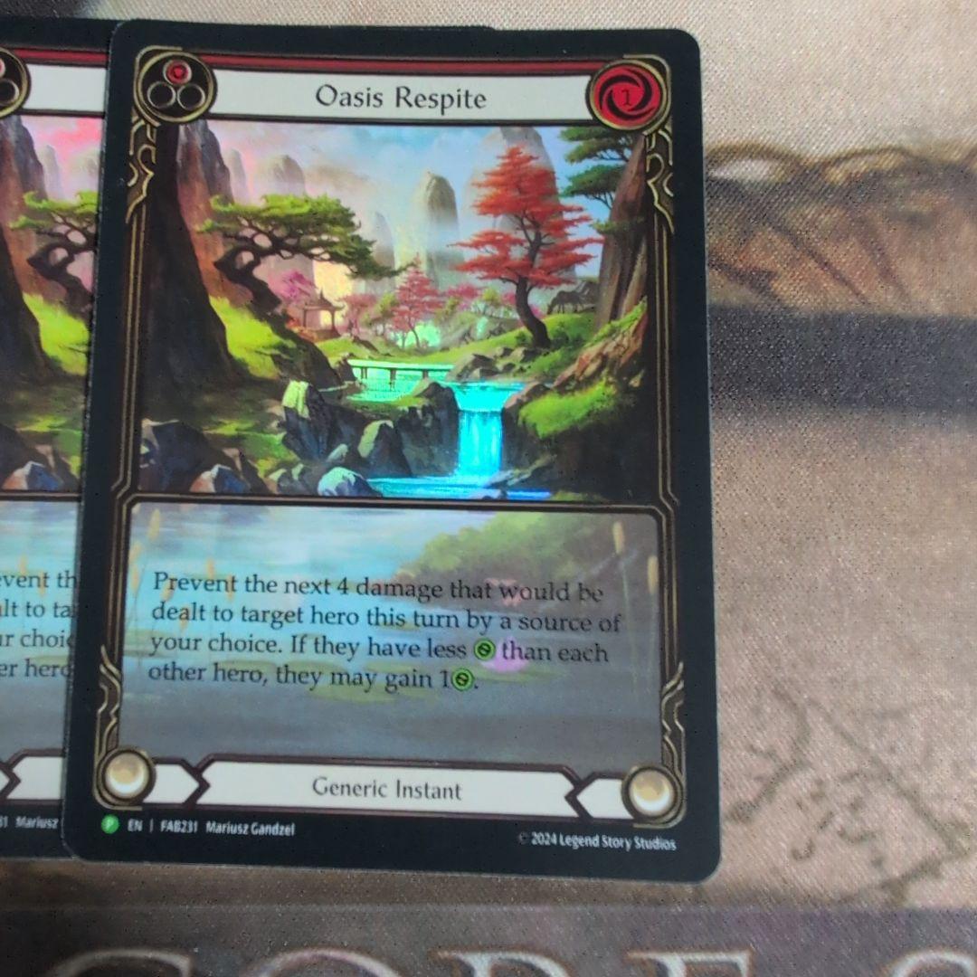 FaB　オアシスでの休憩 / Oasis Respite　プロモ　3枚セット