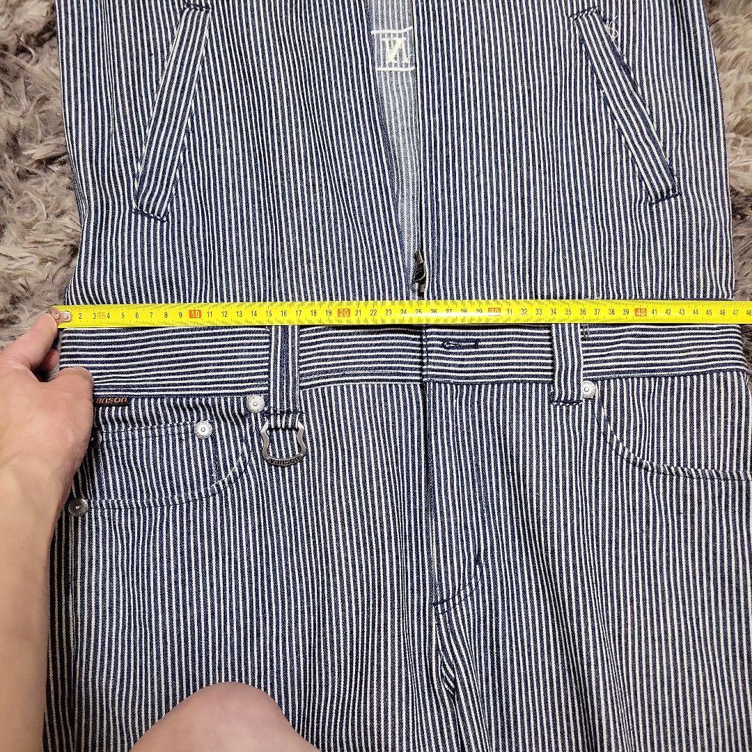 VANSON ストライプ オーバーオール